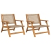 Sillas de jardín  2 pcs Beige 76x67x73.5 cm Madera maciza de Acacia