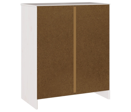 Cajonera  ""DRAMMEN"" Blanca 76,5x40x91 cm Madera Maciza de Pino