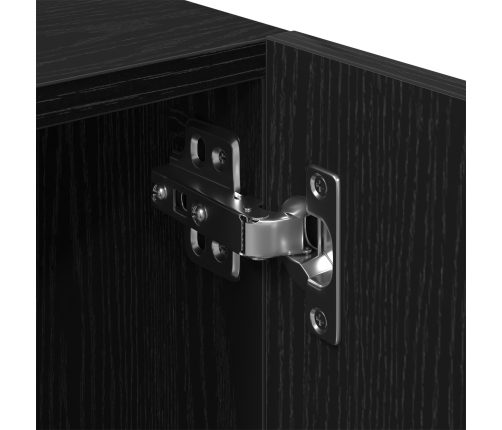 Armario de TV  Negro Roble 100x35x40 cm Madera Ingenierizada