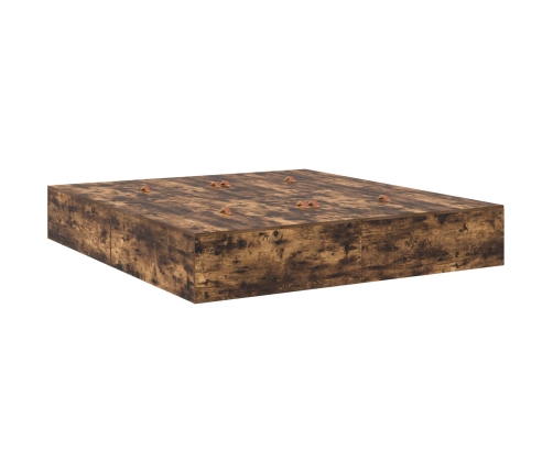 Estructura de cama  Roble ahumado Madera Doble Con almacenamiento