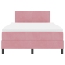Cama con sommier y colchón  Rosa 120x200 cm Terciopelo