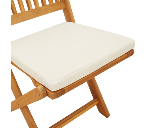 Conjunto de Comedor Exterior  Blanco Crema Madera Estándar