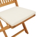 Conjunto de Comedor Exterior  Blanco Crema Madera Estándar