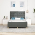 Estructura de Cama  Gris Oscuro 140x190 cm Tela