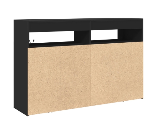 Aparador  Negro Madera Laminada 116 x 30 x 75 cm Aparador
