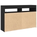 Aparador  Negro Madera Laminada 116 x 30 x 75 cm Aparador