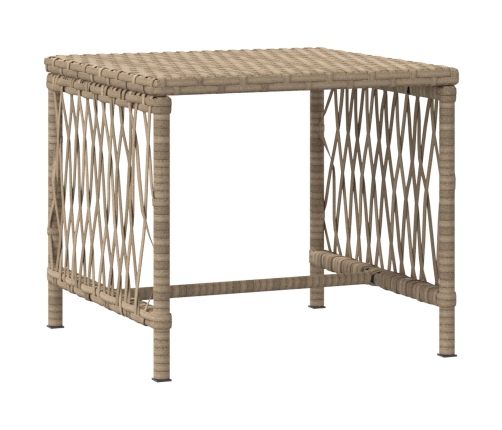 Conjunto de Tumbonas  Set de 3 Beige y Crema Ratán de PE, metal