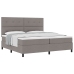 Cama con Base de Resortes y Colchón Taupe 200x200 cm Tela