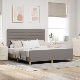 Estructura de Cama  en Taupe, 180x200 cm, Tela