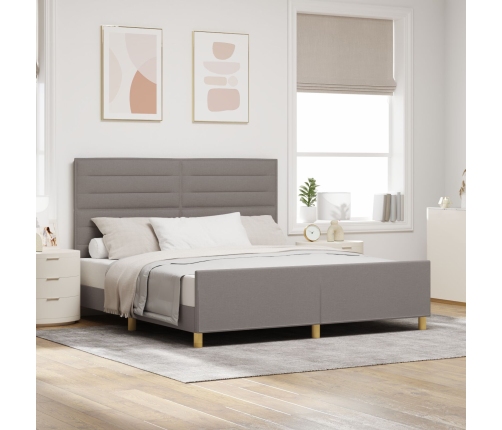 Estructura de Cama  en Taupe, 180x200 cm, Tela