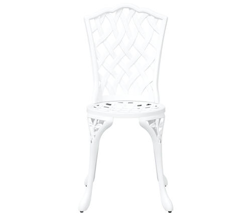 Juego de Bistro de Jardín de 3 Piezas  Color Blanco en Aluminio Fundido