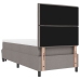 Cama con Base de Resorte con Colchón y Banco Taupe 100x200 cm Tela