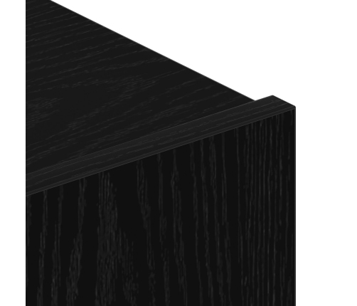 Soporte de TV de roble negro  80x30x30 cm hecho de madera aglomerada