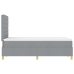 Cama Box Spring  con Colchón Gris Claro 120x200 cm Tela