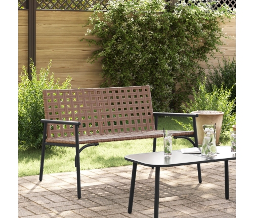 Banco de Jardín  Negro 113x79x75 cm Ratán Sintético