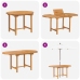 Conjunto de 7 Piezas de Comedor de Jardín de Madera Sólida de Teca