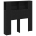 Cabecera de cama  Negro Roble 100x19x104.5 cm Hecha de Madera Elaborada