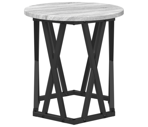 Mesas laterales apilables  2 pcs Gris Sonoma Madera Ingenierizada