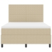 Cama con Box Spring  con Colchón Verde Claro Gris 140x200 cm Tela de Corduroy