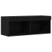Muebles para TV  con luces LED 2 pcs Roble Negro 80x30x30 cm