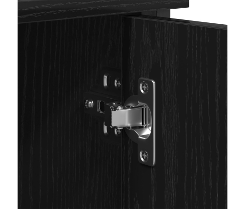 Cabinet para TV  Roble Negro 101x35x65 cm Madera Elaborada y Acero