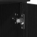 Cabinet para TV  Roble Negro 101x35x65 cm Madera Elaborada y Acero