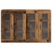 Cabinet Montado en la Pared Juego de 2 Madera antigua, negro