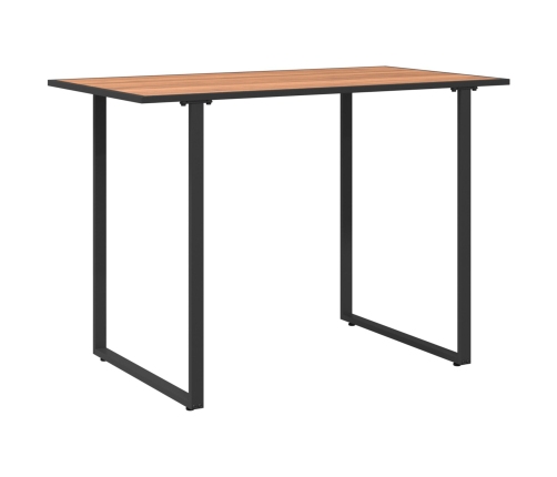 Mesa de Jardín  Marrón 100x55x70 cm DPC y Acero