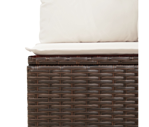 Conjunto de Sofá de Jardín Conjunto de 9 Beige, Marrón