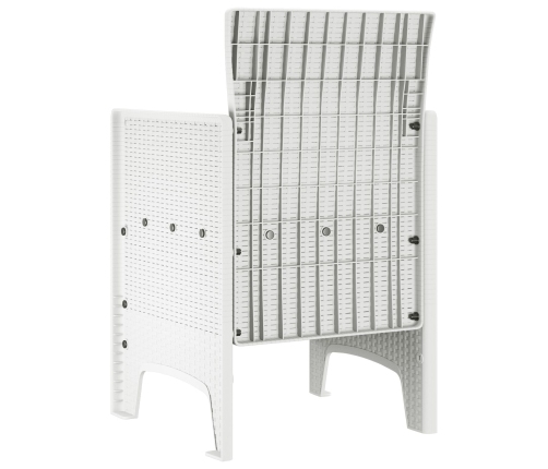 Silla de Jardín  Conjunto de 4 Blanco Ratán Estándar Duraderas
