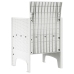 Silla de Jardín  Conjunto de 4 Blanco Ratán Estándar Duraderas