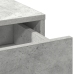 Mesa de maquillaje  con luces LED en gris concreto, 50x41x135 cm