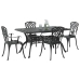Set de 3 Negro Aluminio Fundido 150x90x72 cm Duradero