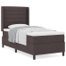 Cama Box Spring  con colchón Marrón Oscuro 90x190 cm Tela