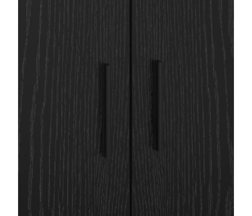 Estructura de cama de almacenamiento en roble negro 80x200 cm