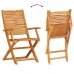 Juego de Bistro Plegable de 3 Piezas de Madera Maciza de Acacia