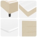 Cama con base de resortes  con colchón crema 120x200 cm Tela