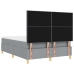 Cama Box Spring con Colchón Gris Claro 140x190 cm Tela