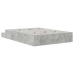 Cama con Almacenamiento  Gris Concreto Madera de Alta Calidad