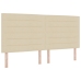 Cama Box Spring  con Colchón Crema 200x200 cm Tela