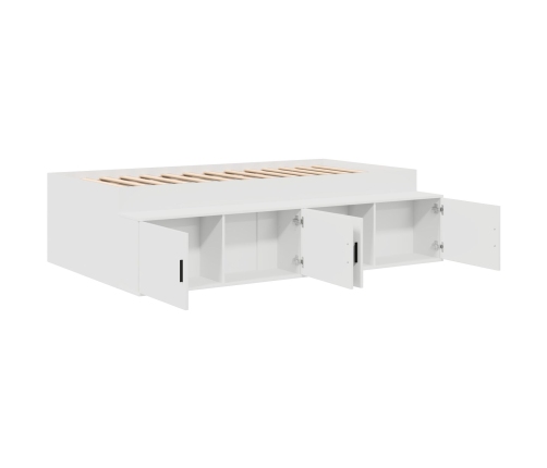 Estructura de Cama de Almacenamiento Blanca 90x190 cm