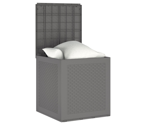 Caja de Almacenamiento Jardín Gris Claro 55x53x57 cm PP