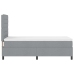 Cama Box Spring con Colchón y Luz LED Gris Claro 100x200 cm Tela