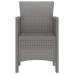 Silla de Jardín  Conjunto de 2 Gris Claro Resina Plástica Estándar