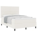 Cama con Box Spring  con Colchón Crema 160x200 cm Tela de Pana