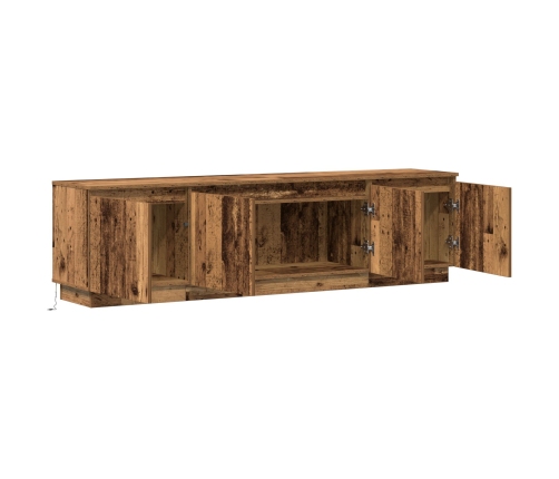 mueble de TV  con LED madera vieja 180x38x49 cm madera elaborada