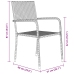 Conjunto de Comedor Jardín de 5 Piezas Black Poly Rattan