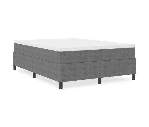 Cama Box Spring  Gris Claro 140x200 cm Tela de Corduroy