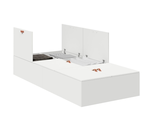 Marco de Cama de Almacenamiento  Blanco 90x200 cm