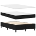 Cama con somier  con colchón y banco negro 120x200 cm tela